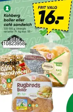Bilka Kohberg boller eller café sandwich tilbud