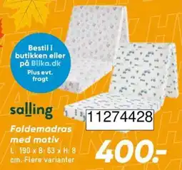 Bilka salling Foldemadras med motiv tilbud