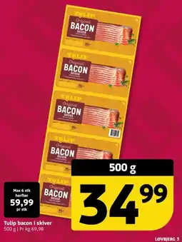 Løvbjerg Tulip bacon i skiver tilbud