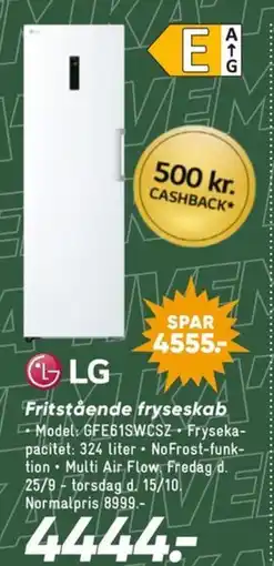 Bilka LG Fritstående fryseskab tilbud