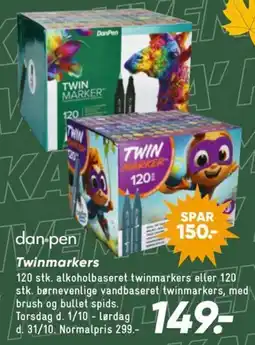 Bilka Dan·pen Twinmarkers tilbud