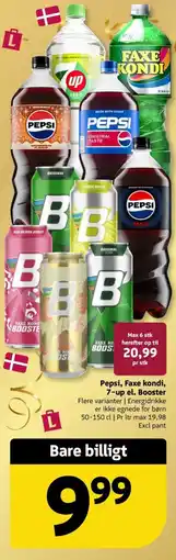 Løvbjerg Pepsi, Faxe kondi, 7-up el. Booster tilbud