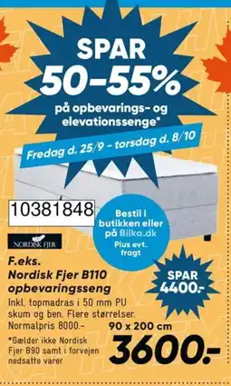 Bilka Nordisk Fjer B110 opbevaringsseng tilbud