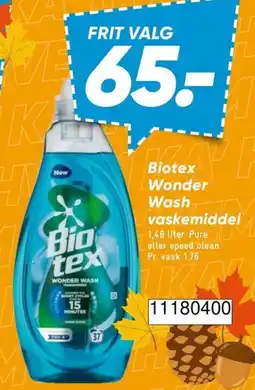 Bilka Biotex Wonder Wash vaskemiddel tilbud