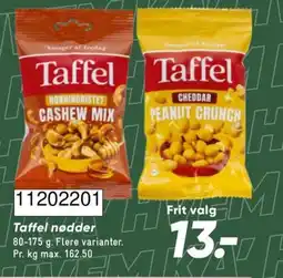 Bilka Taffel nødder tilbud