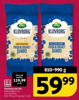 Løvbjerg Klovborg ost 45+ tilbud