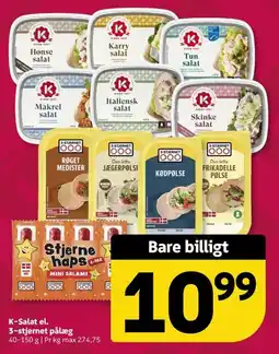 Løvbjerg K-Salat el. 3-stjernet pålæg tilbud