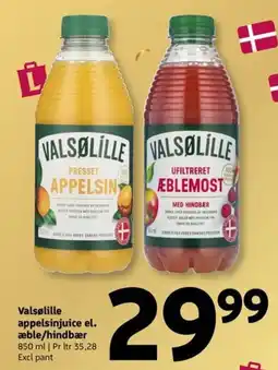 Løvbjerg Valsølille appelsinjuice el. æble/hindbær tilbud
