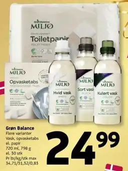 Løvbjerg Grøn Balance Vask, opvasketabs el. papir tilbud