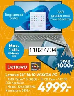 Bilka Lenovo 14" 16:10 WUXGA PC tilbud