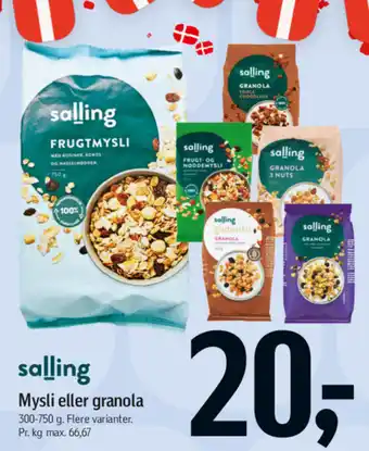 Salling mysli eller granola