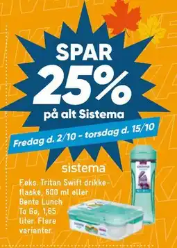 Bilka SPAR 25% på alt Sistema tilbud