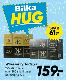 Bilka Windsor fyrfadslys tilbud