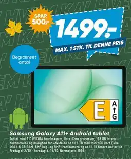 Bilka Samsung Galaxy A11+ Android tablet tilbud