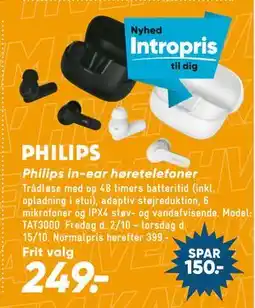 Bilka Philips in-ear høretelefoner tilbud