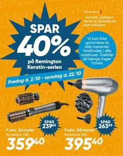 Bilka Spar 40% Remington Keratin-serien tilbud