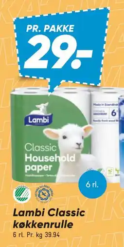 Bilka Lambi Classic køkkenrulle tilbud