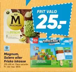 Bilka Magnum, Solero eller Frisko iskasse tilbud