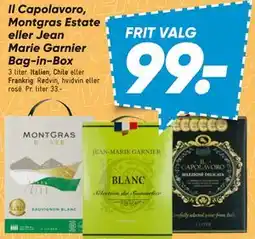 Bilka Il Capolavoro, Montgras Estate eller Jean Marie Garnier Bag-in-Box tilbud
