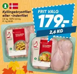Bilka Kyllingebrystfilet eller -inderfilet tilbud
