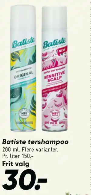 Bilka Batiste tørshampoo tilbud