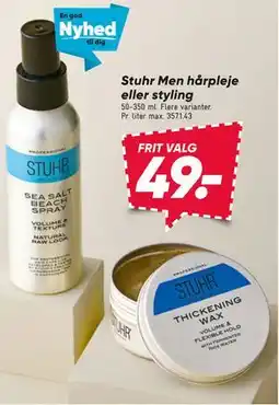 Bilka Stuhr Men hårpleje eller styling tilbud