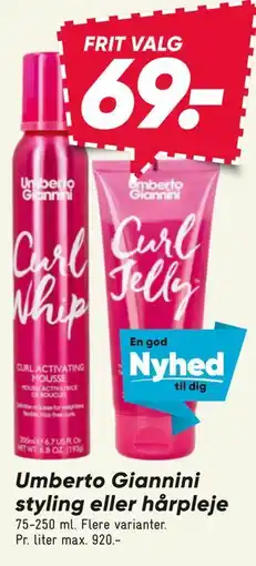 Bilka Umberto Giannini styling eller hårpleje tilbud