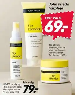 Bilka John Frieda hårpleje tilbud