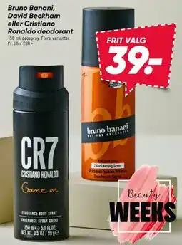 Bilka Bruno Banani, David Beckham eller Cristiano Ronaldo deodorant tilbud