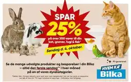 Bilka Spar 25% på over 300 varer til din kat, gnaver, fugl & fisk tilbud