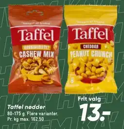 Bilka Taffel nødder tilbud