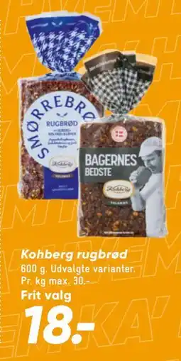 Bilka Kohberg rugbrød tilbud