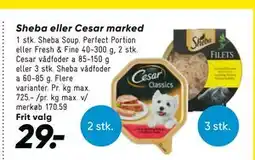 Bilka Sheba eller Cesar marked tilbud