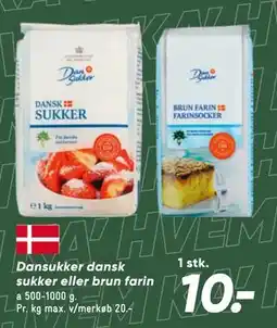 Bilka Dansukker dansk sukker eller brun farin tilbud