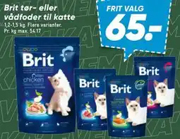 Bilka Brit tør- eller vådfoder til katte tilbud