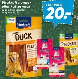 Bilka Vitakraft hunde- eller kattesnack tilbud