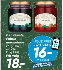 Bilka Den Gamle Fabrik marmelade tilbud