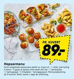 Bilka Hapsermenu tilbud