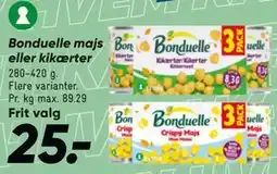 Bilka Bonduelle majs eller kikærter tilbud
