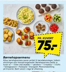 Bilka Børnehapsermenu tilbud