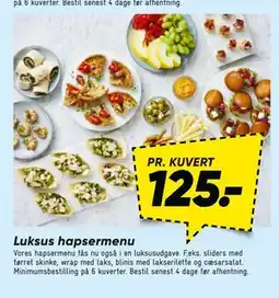 Bilka Luksus hapsermenu tilbud
