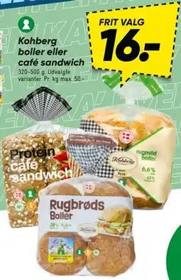Bilka Kohberg boller eller café sandwich tilbud