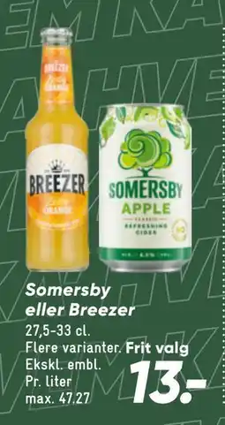 Bilka Somersby eller Breezer tilbud