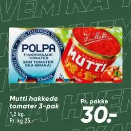 Bilka Mutti hakkede tomater 3-pak tilbud