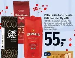 Føtex Peter Larsen Kaffe, Gevalia, Café Noir eller Illy kaffe tilbud
