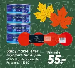 Bilka Sæby makrel eller Glyngøre tun 4-pak tilbud
