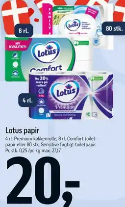 Føtex Lotus papir tilbud