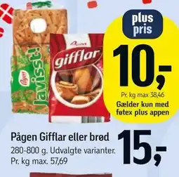 Føtex Pågen Gifflar eller brød tilbud