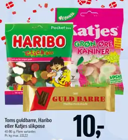 Føtex Toms guldbarre, Haribo eller Katjes slikpose tilbud