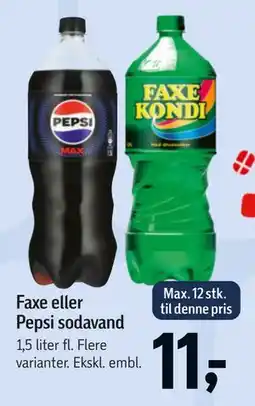 Føtex Faxe eller Pepsi sodavand tilbud